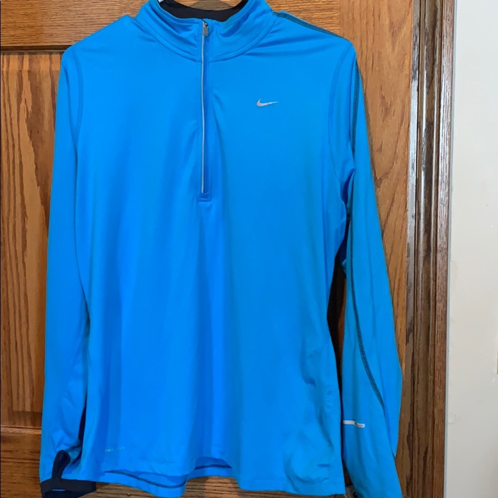 Blue  Nike Dri-Fit top 1/4 zip